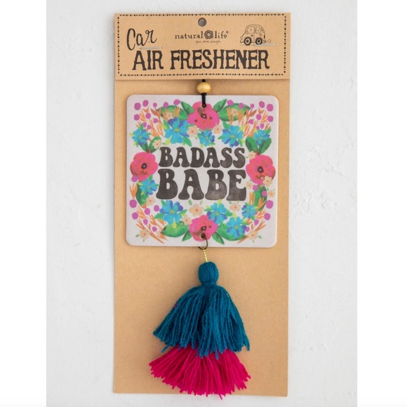 Natural Life - Tassel Car Air Freshener - Badass Babe - Rose Musk - Picture 2 of 2